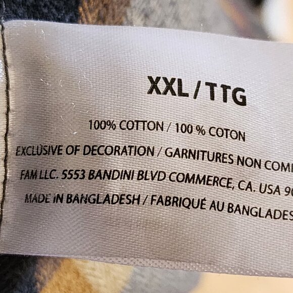 Orvis Gold Herringbone Plaid 100% Cotton Flannel Shirt - Picture 6 of 6